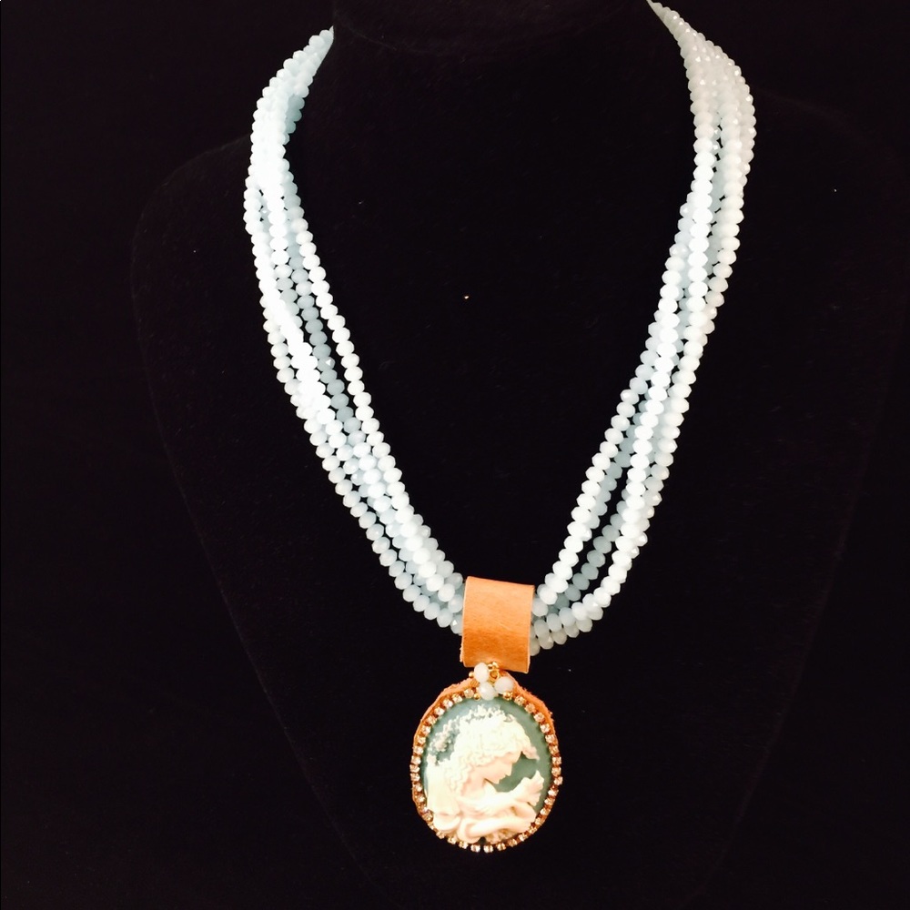 Vintage British gemstone necklace